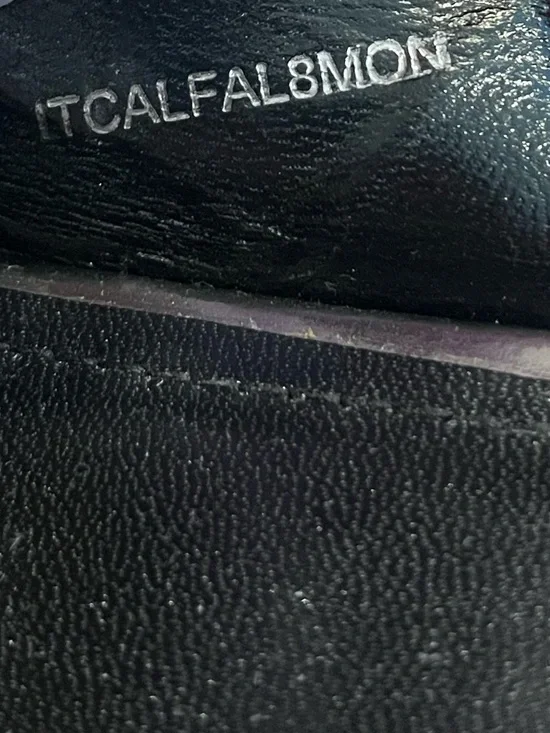 Burberry 38 Pewter Metallic Nova Check Sling-Back Peep-Toe Flats - Picture 10 of 11